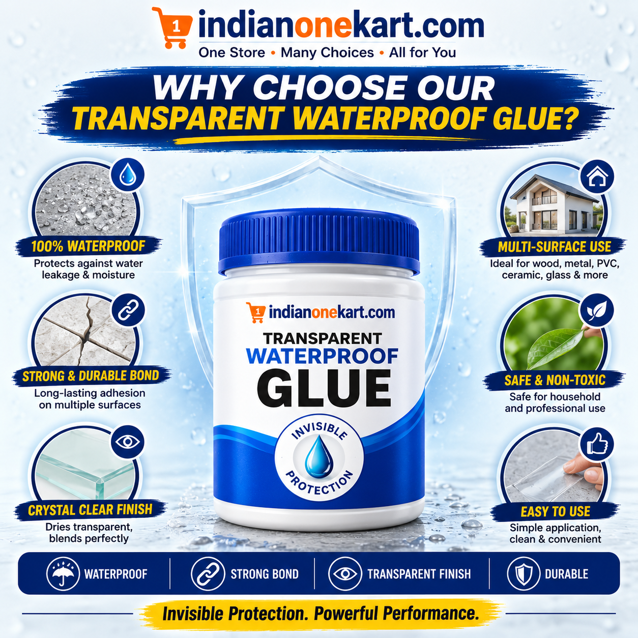 Transparent waterproof glue