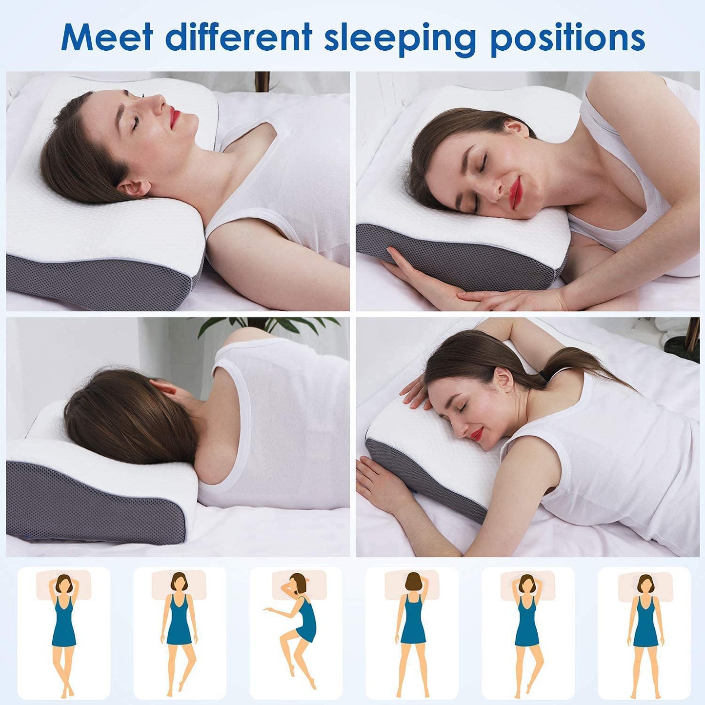 Orthopedic Pillow Relief Neck Pain Back Pain.