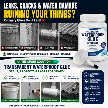 Transparent waterproof glue